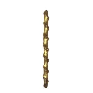 Vintage Organic Looking Bamboo Motif Brooch Pin Gold Tone